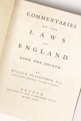 Commentaries on the Laws of England in Four Books