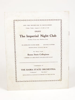 Souvenir Program, Annual Tennis Tournament, Southern Tennis Association: Open Sectional Championships Sanctioned by the American Tennis Association August 2, 3, 4, 5, 1933