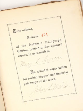 "Prison Life in Andersonville": With Special Reference to the Opening of Providence Spring (Signed)
