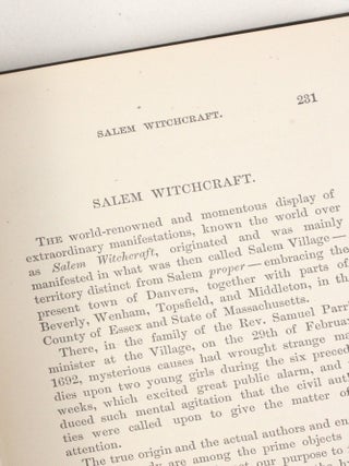 Witchcraft of New England Explained by Modern Spiritualism