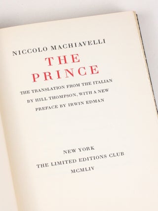 The Prince. Niccolo Machiavelli.