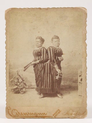 African American Conjoined Twins, Cabinet Card Photograph (Signed by both)