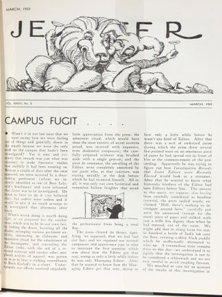 The Columbia Jester, Vol. XXXIII, Nos. 1 through 8 (October 1932-June 1933)