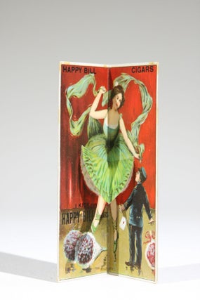Compliments of Happy Bill Cigars. I Kick for Happy Bill Cigars. (Mechanical Cigar Trade Card)