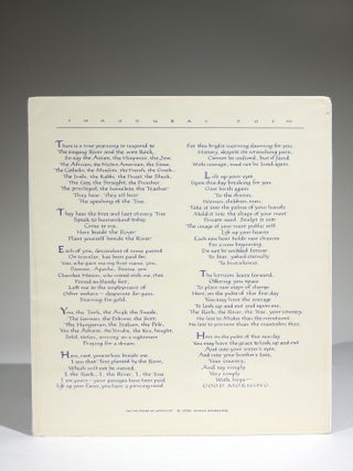 Upon the Inauguration of William Jefferson Clinton, the Forty-Second President of the United States of America. On the Pulse of Morning (Inscribed and Signed)