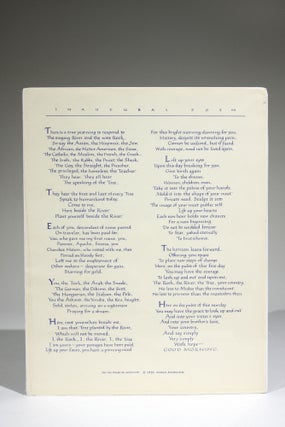 Upon the Inauguration of William Jefferson Clinton, the Forty-Second President of the United States of America. On the Pulse of Morning (Inscribed and Signed)