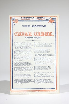 Item #609 Liberty and Union Forever. The Battle of Cedar Creek, October 19th, 1864. Civil War