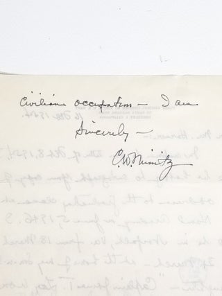 Holograph Letter, Signed Address Delivered Before the Graduating Class, United States Naval Academy, June 5, 1946, and Other Items Related to the Accelerated 1946 Graduation of the USNA Class of 1947