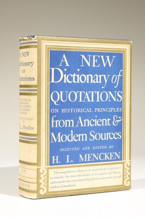 Item #651 A New Dictionary of Quotations on Historical Principles from Ancient and Modern...