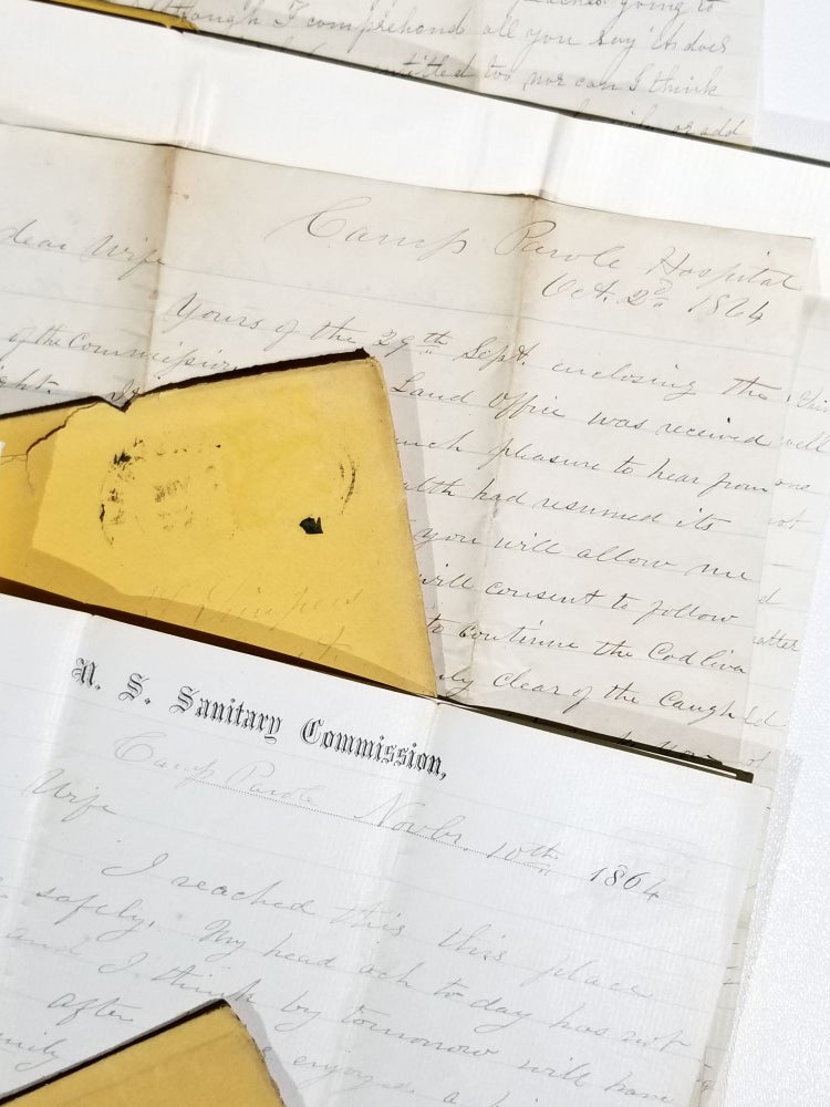 Item #665 Archive of Letters Between a Maryland Wife and Her Surgeon Husband with the 6th Maryland Volunteer Regiment at Camp Parole, Annapolis. Civil War Letters.