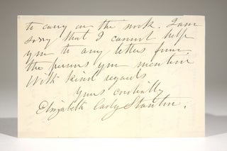 Autograph Letter to Dr. Charles E. Rice in Response to his Request for Letters