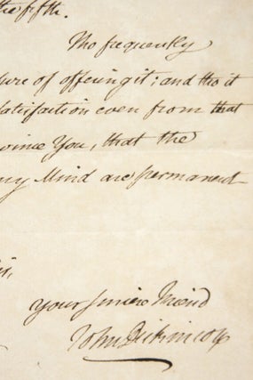 Item #667 Autograph Letter to Daniel Clymer, Regarding Gift of Books. John Dickinson