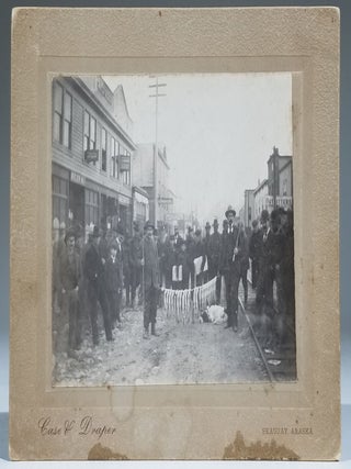 1899 Photograph of Trout Fishermen with their Catch in Downtown Skagway, Alaska