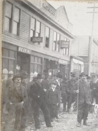 1899 Photograph of Trout Fishermen with their Catch in Downtown Skagway, Alaska