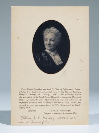 Item #680 Annapolis Civil War Nurse, Photographic Portrait Mounted on Printed Card. Ruth S....