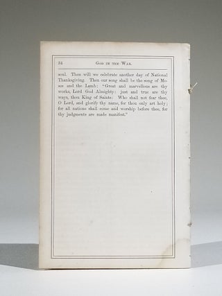 God in the War: A Discourse Preached in Behalf of the U. S. Christian Commission on the Day of the National Thanksgiving, August 6th, 1863