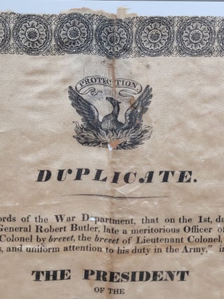 Presidential Order Printed on Silk, 1837