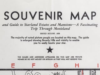 Souvenir Map and Guide to Starland Estates and Mansions...A Fascinating Trip Through Movieland