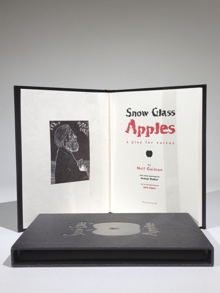 Item #785 Snow Glass Apples: A Play for Voices (Signed). Neil Gaiman, Jack Zipes.