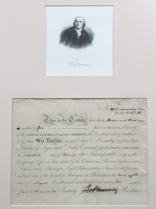 Signed Stock Certificate as President of the North American Land Company