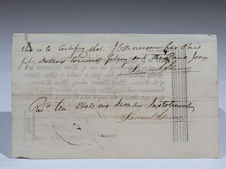 Scrip for One Share in Privateer Paul Jones During the War of 1812