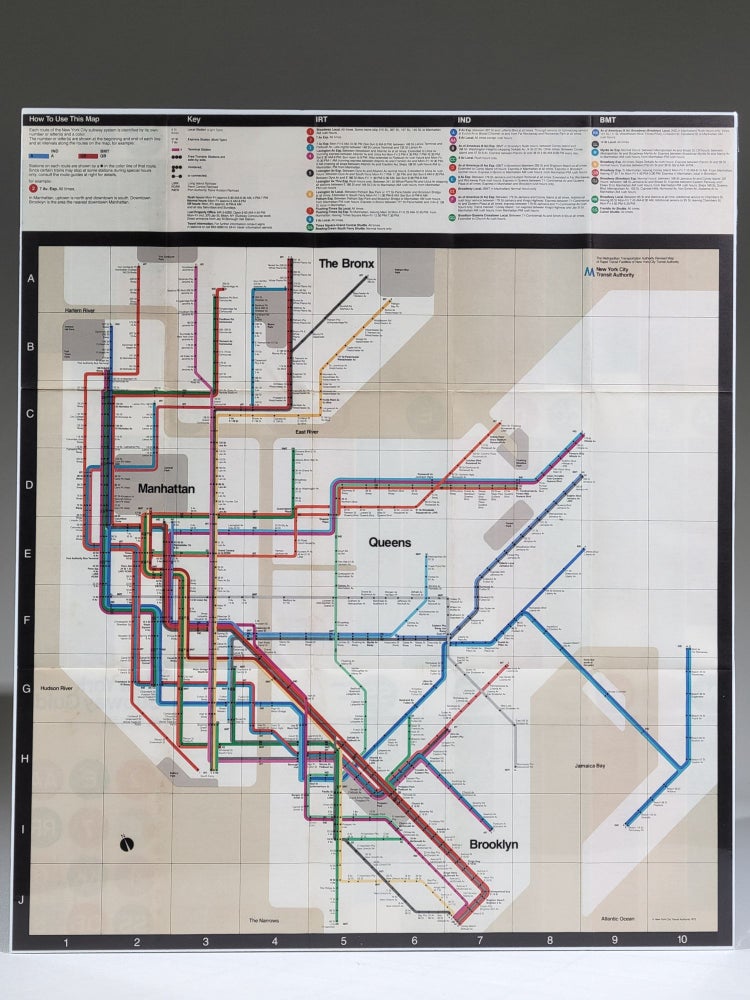 Item #826 New York Subway Guide. Massimo Vignelli.