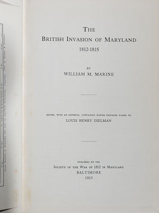 The British Invasion of Maryland 1812-1815