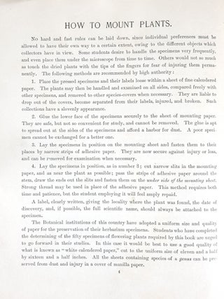 Herbarium and Plant Descriptions