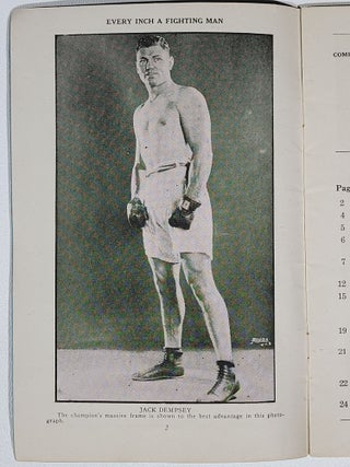Souvenir Program, Jack Dempsey vs. Jimmy Darcy, Exhibition Bout, July 26, 1922