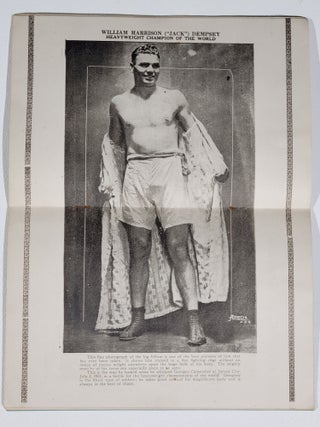 Souvenir Program, Jack Dempsey vs. Jimmy Darcy, Exhibition Bout, July 26, 1922