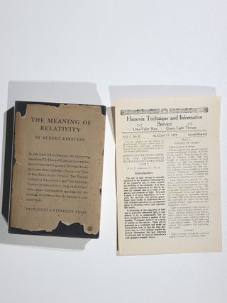 The Meaning of Relativity: Four Lectures Delivered at Princeton University, May, 1921