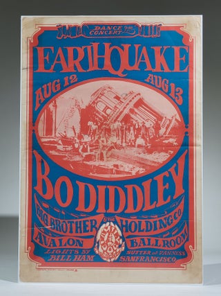Item #907 Earthquake: Bo Diddley, Big Brother and the Holding Company, at Avalon Ballroom. Alton...