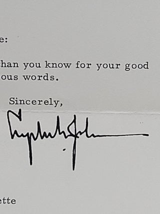 Typed Letter, Signed, with Original Mailing Envelope