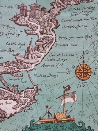 Item #946 Explorer's Map of Tom Sawyer Island in Frontierland, Disneyland, U.S.A. Disneyland