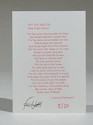 Pity the Nation, Portfolio Edition #3 (Signed)