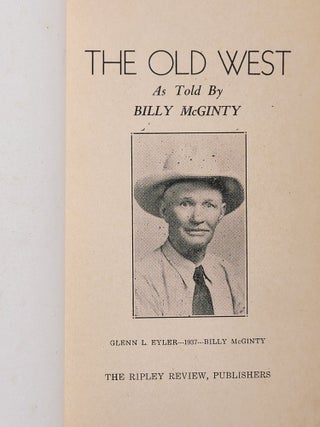 The Old West as Told by Billy McGinty (Signed)